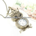 Wholesale Owl Design Antique Brass Skeleton Pocket Watch 110401125